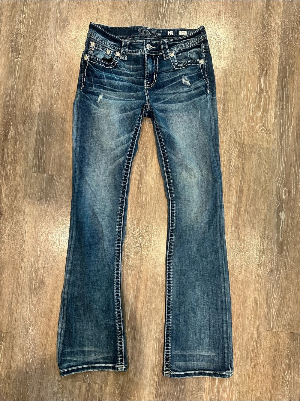 Miss Me Dark Wash Bootcut Jeans - Blue